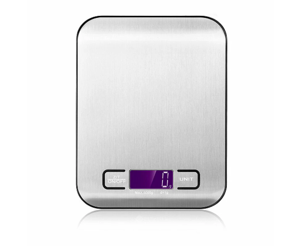 Kitchen Scale, Kitchen Scale, Food Scale, Kitchen Food Scale With Tare/Lcd Screen/Stainless Steel, 18 X 14 Cm Platform, Max Capacity At 5 Kg In 1 G Increme