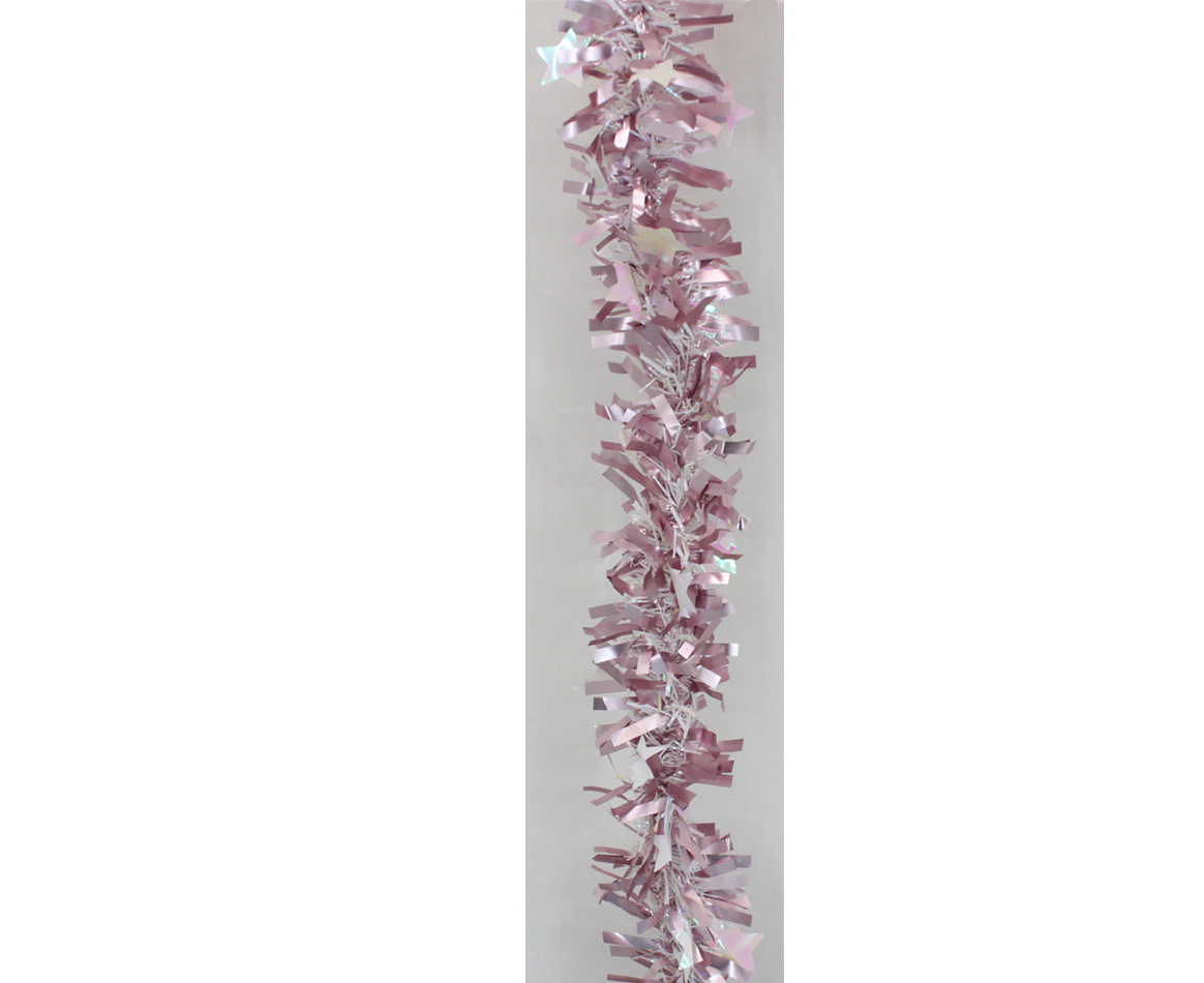 2x Christmas Tinsel Garland - Star_Purple(2M)