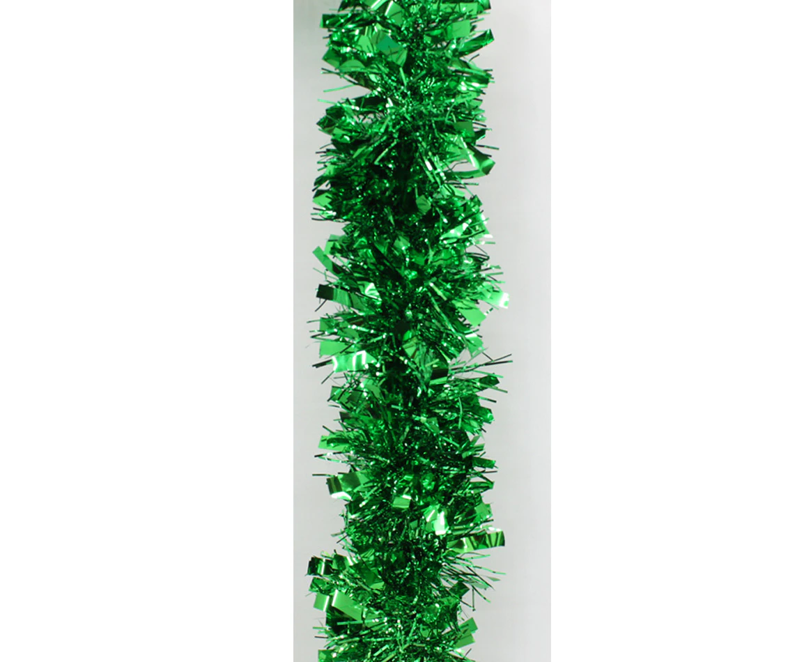 2x Christmas Tinsel Garland - Green Mixed(2M)