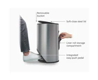 Joseph Joseph Arc 10L Pedal Bin/Trash Can Rubbish Storage Stainless Steel SLV