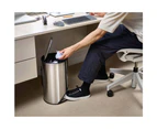 Joseph Joseph Arc 10L Pedal Bin/Trash Can Rubbish Storage Stainless Steel SLV