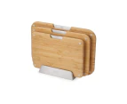 3pc Joseph Joseph Nest Bamboo Chopping Boards Set w/ Metal Storage Stand