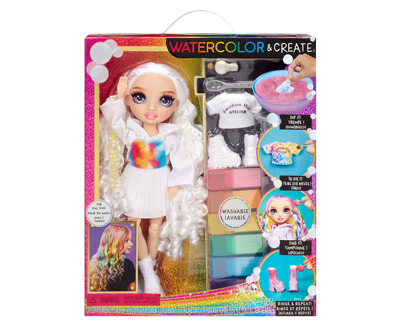 Rainbow High Watercolour & Create Purple Eyes Doll Playset