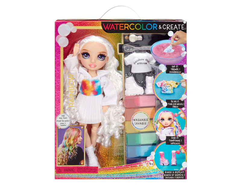 Rainbow High Watercolour & Create Purple Eyes Doll Playset