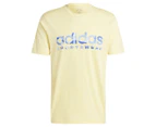 Adidas Men's House of Tiro Summer Linear Graphic Tee / T-Shirt / Tshirt - Almost Yellow