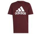 Adidas Men's Essentials Single Jersey Big Logo Tee / T-Shirt / Tshirt - Shadow Red