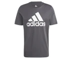 Adidas Men's Essentials Single Jersey Big Logo Tee / T-Shirt / Tshirt - Solid Grey