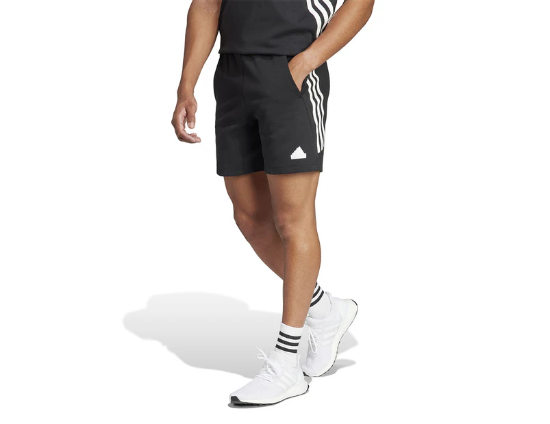 Adidas Men's Future Icons 3-Stripes Shorts - Black