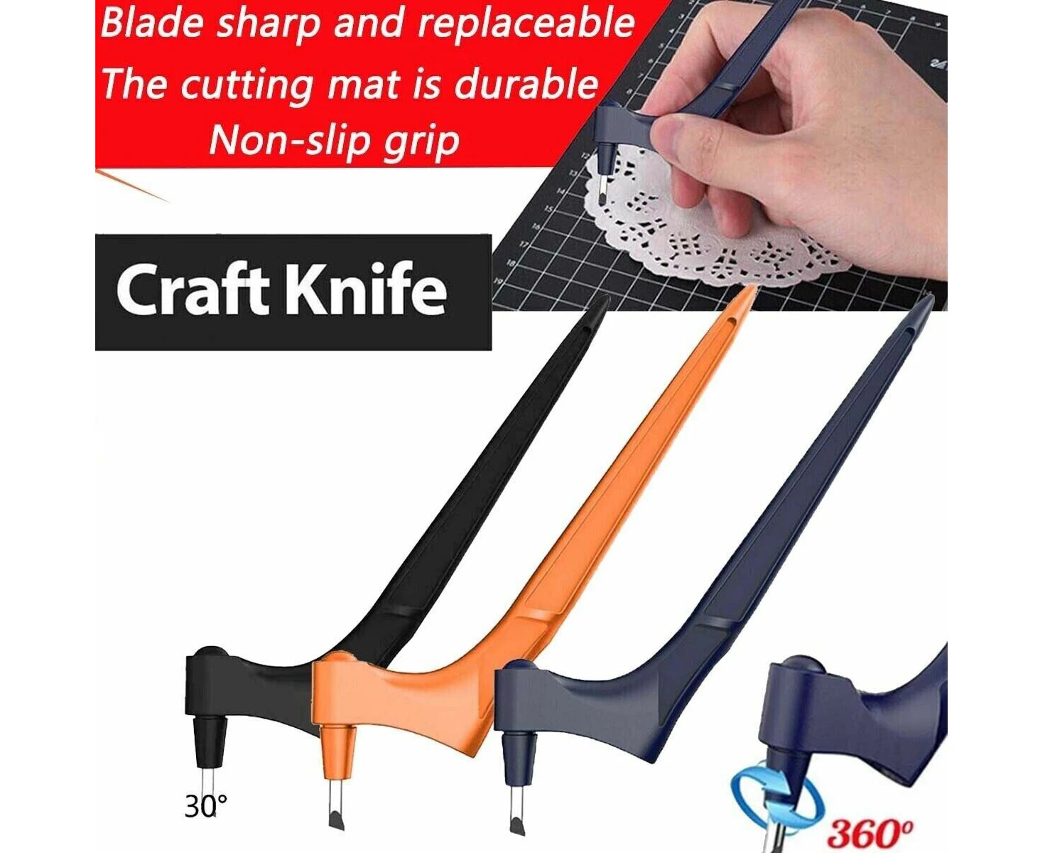 360o Rotating Cutting Blade Gyro-Cut Craft Cutting Tool Art Knife Cutter Assort