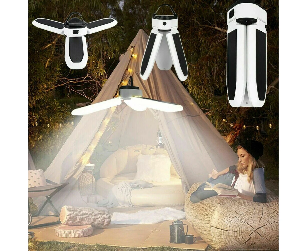 Solar Camping Light LED Lantern Tent Lamp USB Rechargeable Outdoor Hiking Lights