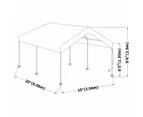 Samland PORTABLE CARPORT GARAGE SHELTER CANOPY 10FT X 20FT