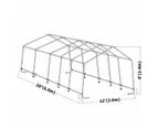 Samland PORTABLE CARPORT GARAGE SHELTER CANOPY SINGLE SIZE 12X20FT