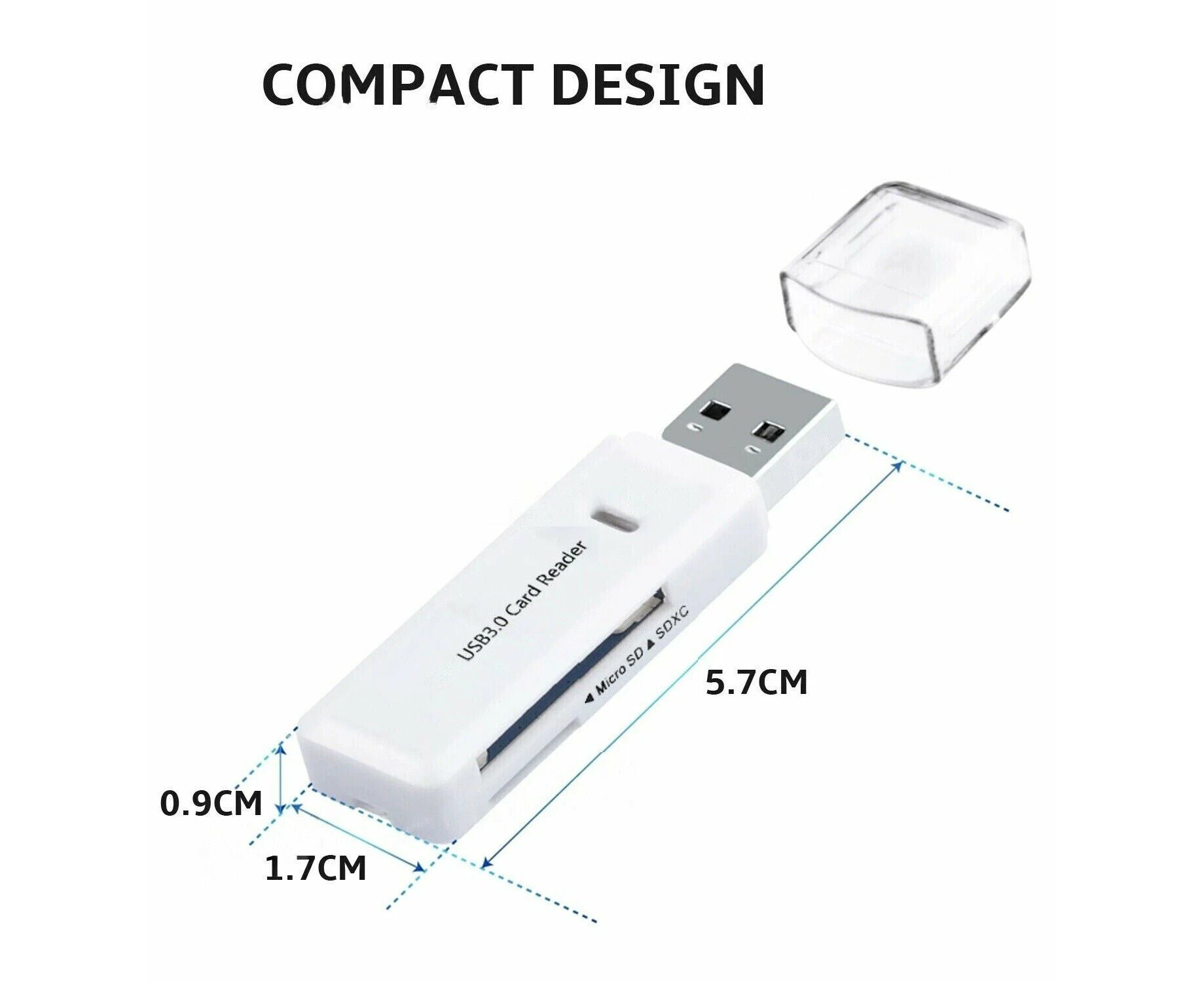 2 In 1 USB 3.0 Card Memory Reader High Speed SD SDHC SDXC Micro Writer Adapter