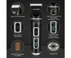 Pet Grooming Clipper Dog 3-Speed Low Noise Rechargeable Cordless Black Silver