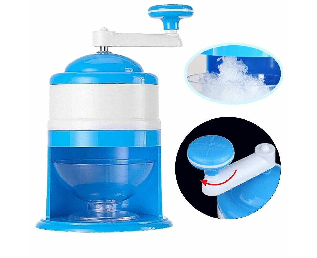 Manual Ice Shaver Crusher Shredding Snow Cone Maker Machine Create Drink Tool