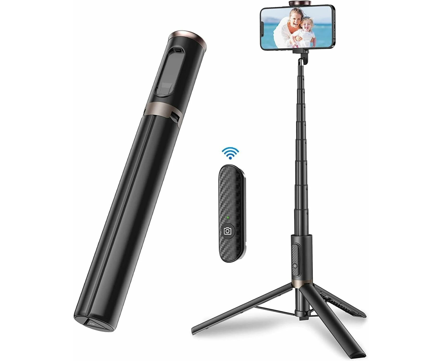 Cell Phone Selfie Stick Tripod Smartphone Stand All-In-1 Integrated Wirelles