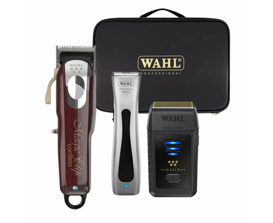 Wahl Magic Clip Clipper, Beret Trimmer, Vanish Shaver & Case