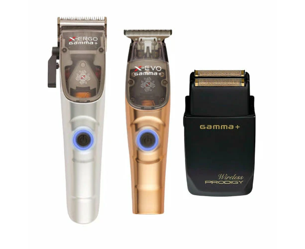 Gamma + X-Ergo Clipper, Trimmer, Shaver Trio