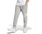 Adidas Men's Essentials French Terry Tapered Cuff Logo Pants / Tracksuit Pants - Medium Grey Heather