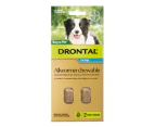 Drontal Allwormer Chewables For Dogs Up To 10Kg (AQUA) 2 Chews