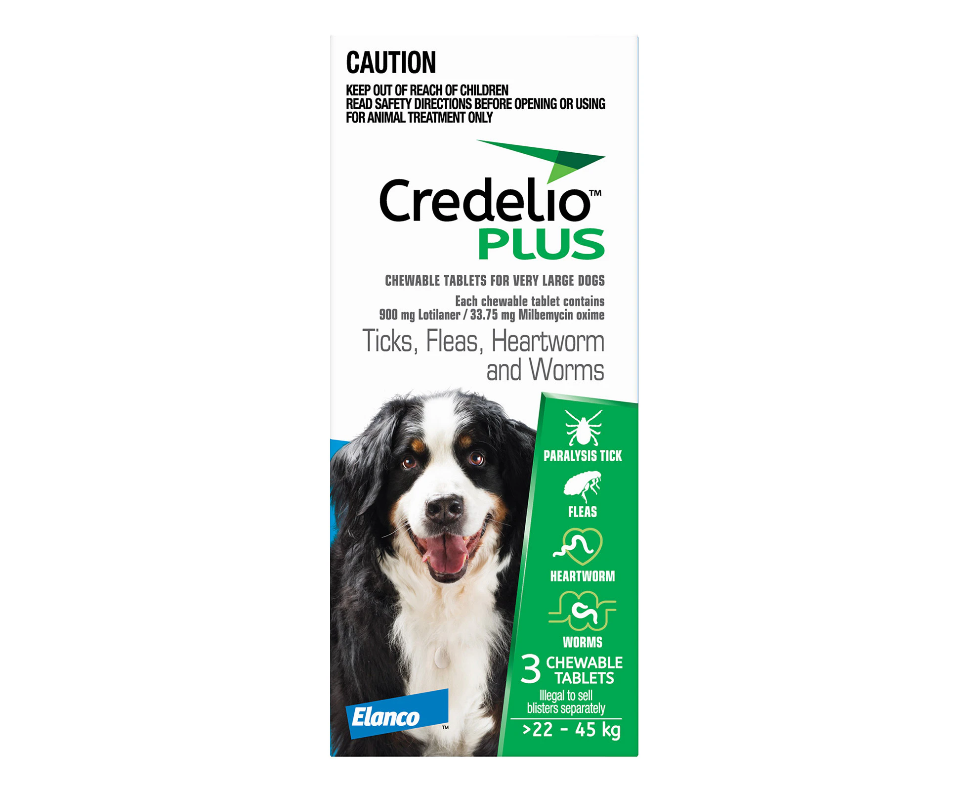 Credelio Plus For Extra Large Dogs 22 to 45 Kg BLUE 3 Pack