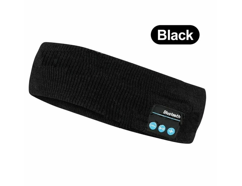 Wireless Bluetooth 5.0 Stereo Headband Sleep Sport Music Black