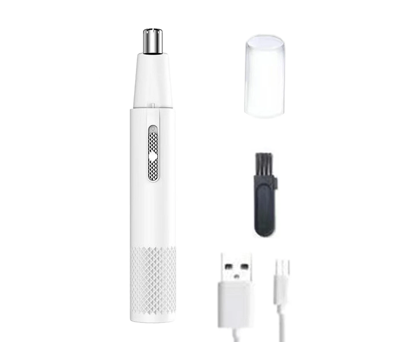 Nose And Ear Hair Trimmer, Rechargeable, Easy To Clean, Nose Hair Trimmer For Men To Clean Nostril Shaving Shaver For Men Electric Rechargeable (white）