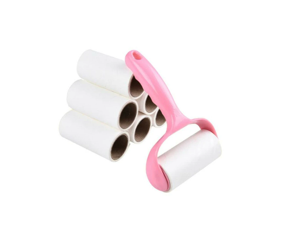 Sticky Lint Roller & 6 Refill Pet Dog Cat Hair Remover Clothes Car Dust Cleaning