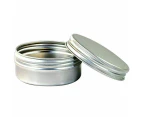 Aluminum Cosmetic Jar 50-200PCS 3Sizes Silver Empty Containers