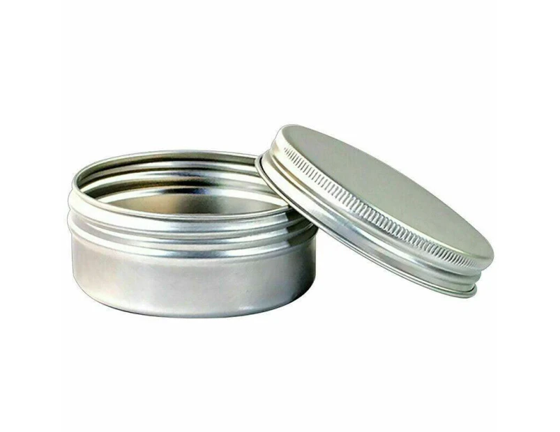 Aluminum Cosmetic Jar 50-200PCS 3Sizes Silver Empty Containers