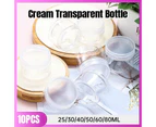 10pcs Transparent Wide Mouth Plastic Jars with Cap Skin Care Cream Containers