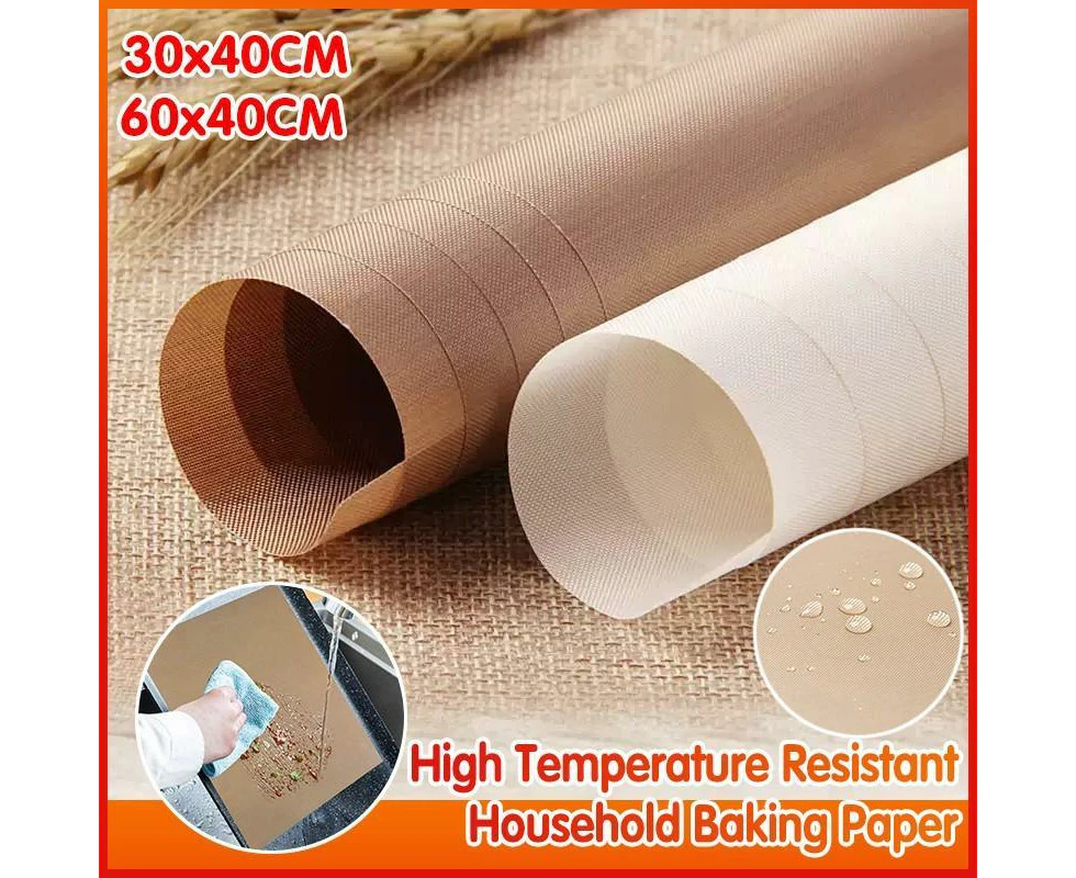 High Temperature Resistant Household Baking Paper Baking Sheet Cloth Non-Stick - Brown 30*40CM