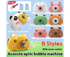 Acousto optic Bubble Machine Camera Animal Pig With Light Music Toy Gift