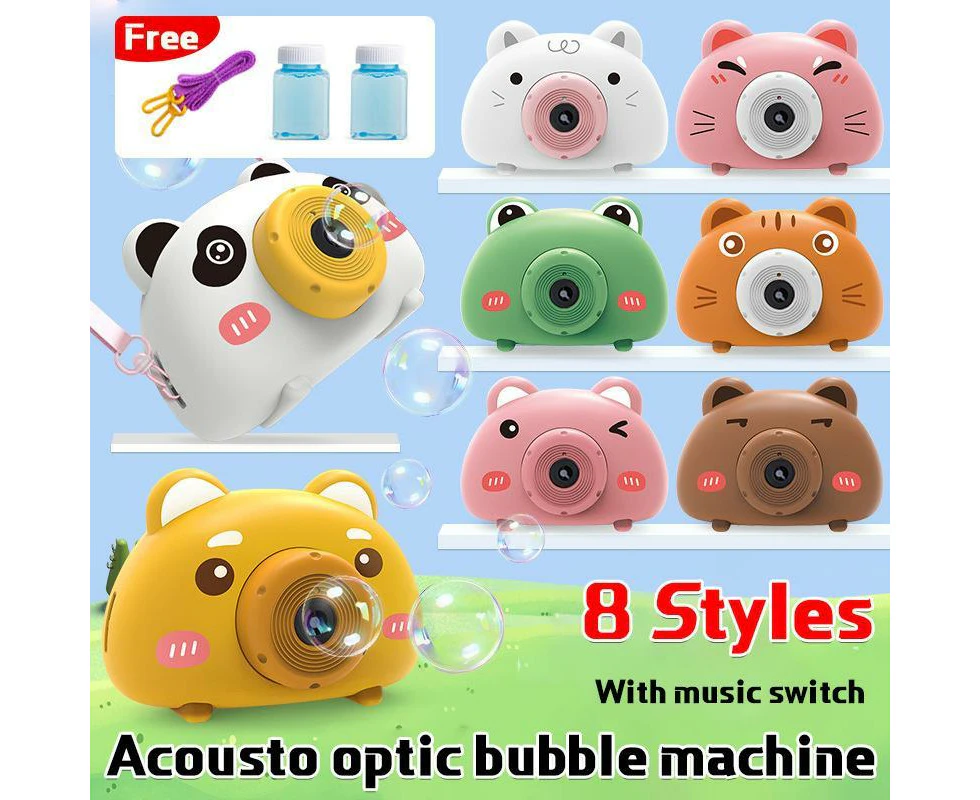 Acousto optic Bubble Machine Camera Animal Pig With Light Music Toy Gift