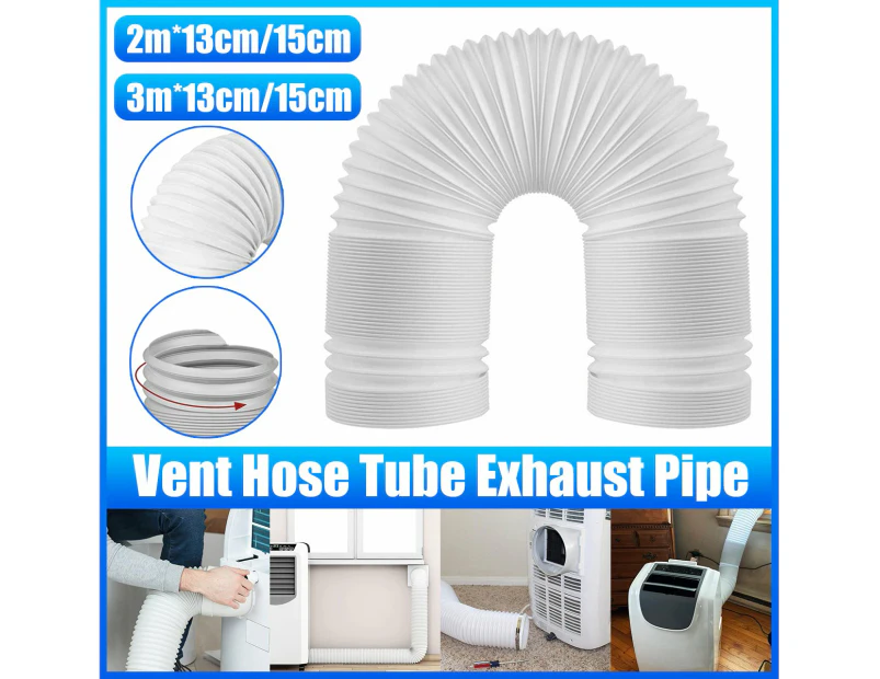 Portable Air Conditioner Exhaust Hose 13/15cm Extendable Vent Pipe PP Steel Wire