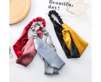 Women Chiffon Floral Print Headband Fashion Bohemian Elastic Cross Hair Bands - C-Red