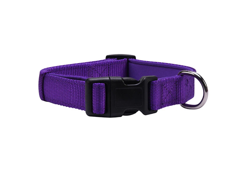 Waterproof dog collar, strong coated nylon strap with quick release buckle,