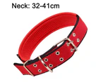 Adjustable double thick heavy duty nylon military dog collar with metal D ring and clasp ring