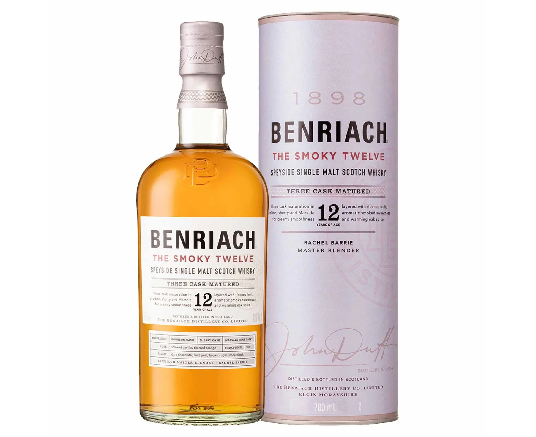 Benriach 12YO Smoky Single Malt Scotch Whisky 700ml