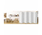 Room Divider Screen Wood Timber Dividers Fold Stand Wide White 8 Panel