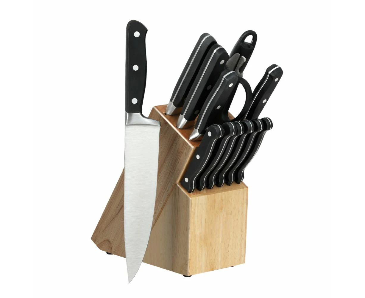 14PCS Kitchen Knife Set Stainless Steel Non-stick with Sharpener