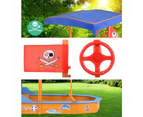 Kids Children Toddler Outdoor Play Canopy Sand Pit - Boat Shaped