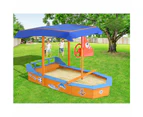 Kids Children Toddler Outdoor Play Canopy Sand Pit - Boat Shaped