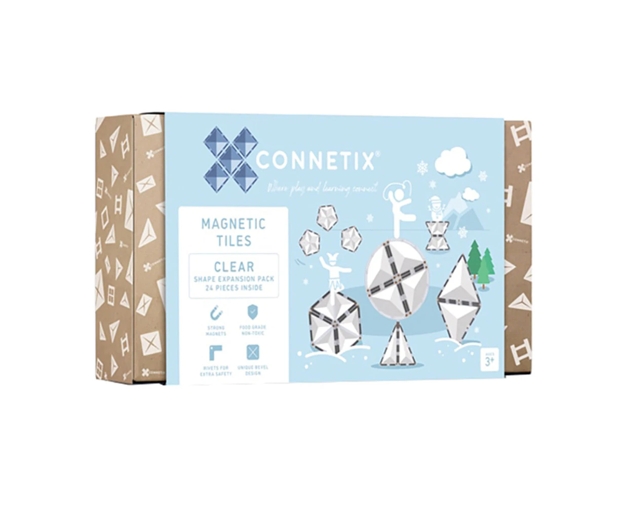 Connetix 24 Piece Clear Shape Expansion Pack