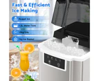 ADVWIN Nugget Ice Maker Countertop Pebble Ice Maker with Soft Chewable Ice Stainless Steel