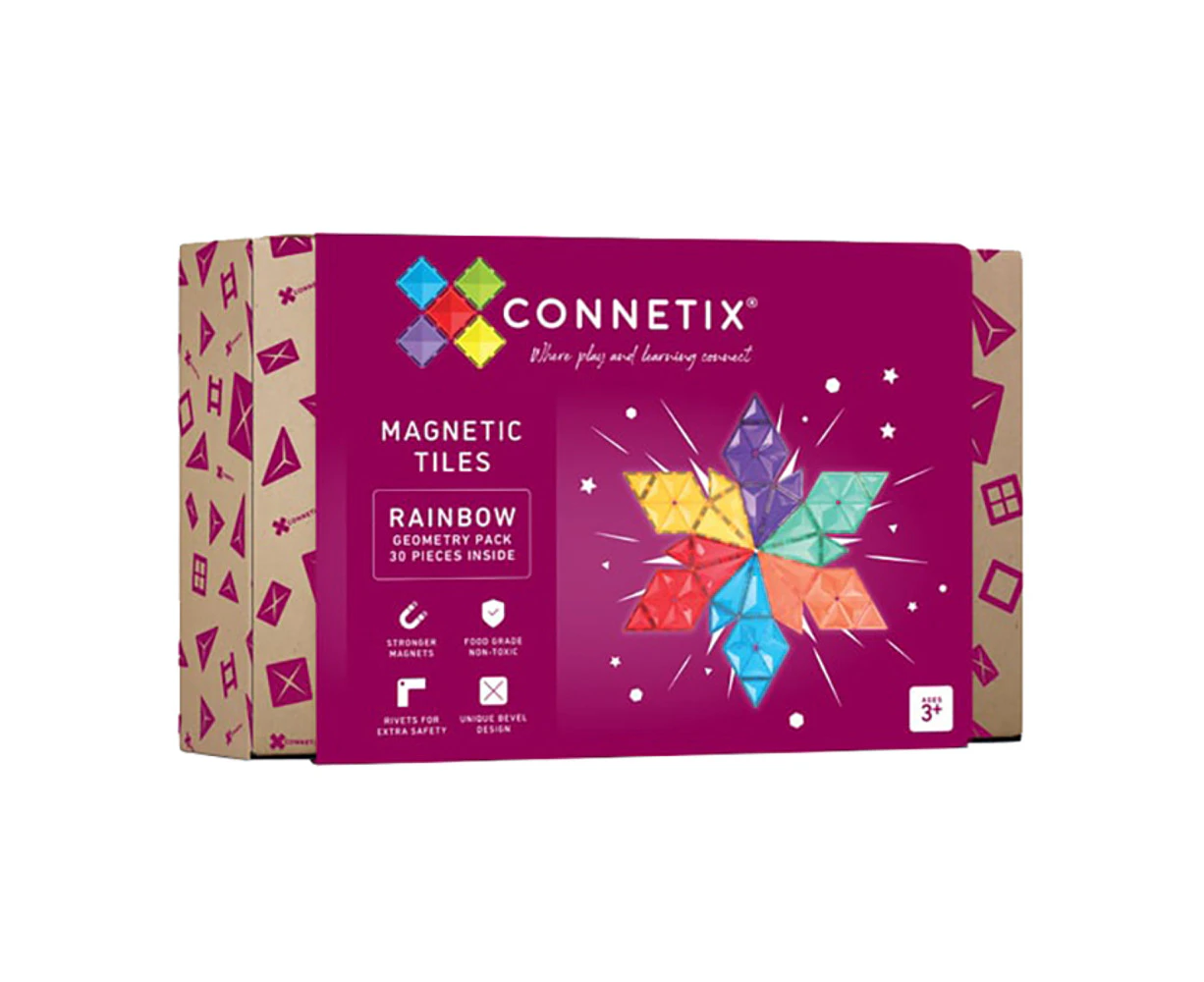 Connetix 30 Piece Rainbow Geometry Pack