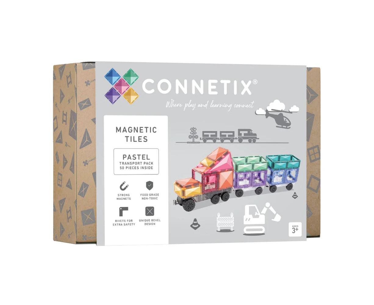 Connetix 50 Piece Pastel Transport Pack