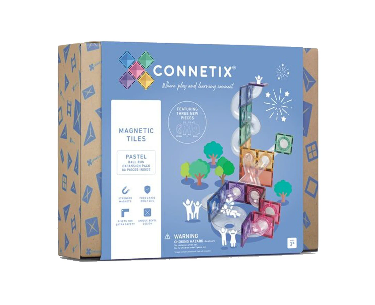 Connetix 80 Piece Pastel Ball Run Expansion Pack