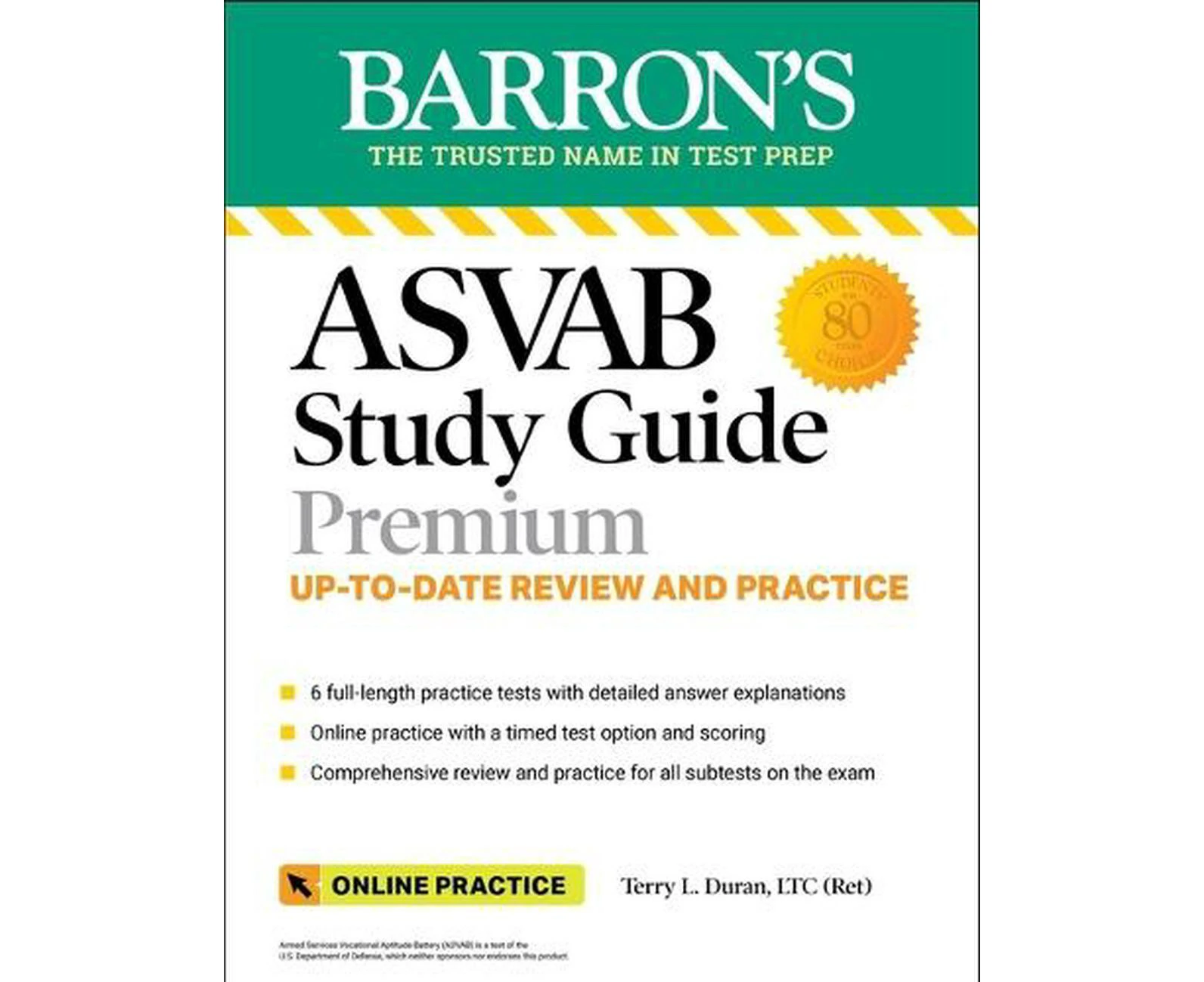 ASVAB Study Guide Premium: 6 Practice Tests + Comprehensive Review + Online Practice