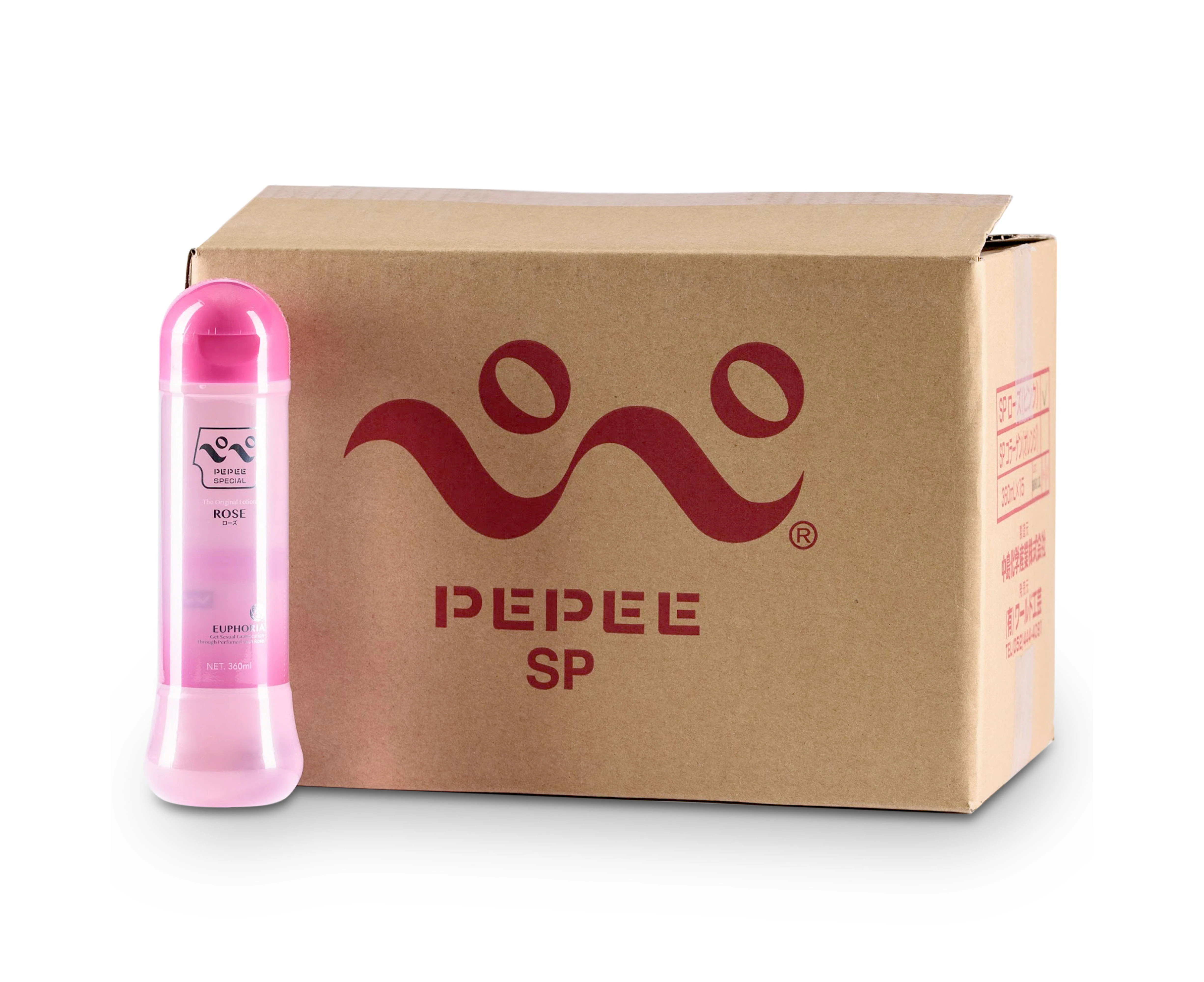 Pepee Rose 360ml box of 15 | Waterbased Lotion | Made in Japan